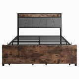 Full Size Bed Frame With Storage Headboard And Charging - Reposea - Omega Lifestyles