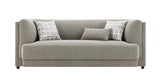 Gray Chenille Sofa With Pillows And Wooden Frame - Omega Lifestyles