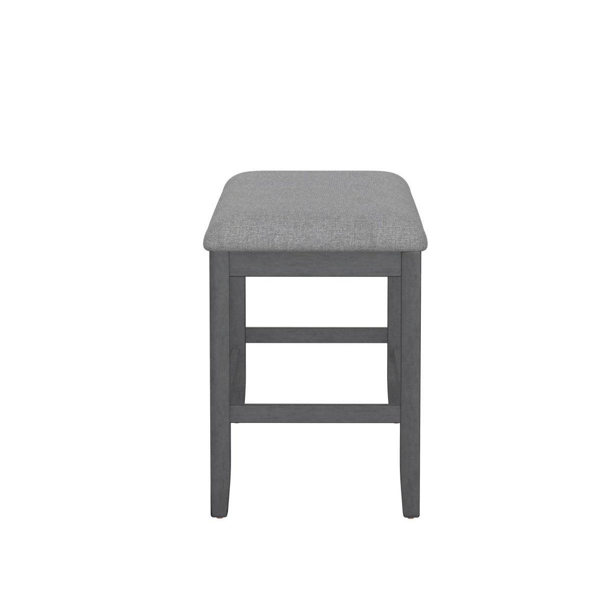 Gray Solid Wood Foam Filled Gathering Height Bench - Reposea - Omega Lifestyles