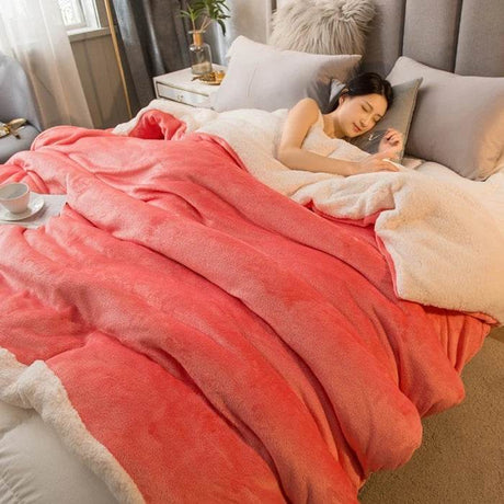 Heated Anti-Pilling Wool Throw Blanket Winter Cozy - Sleep Galleria
