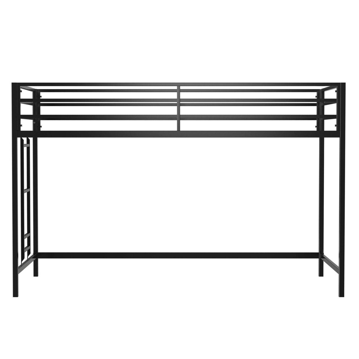 Junior Twin Metal Loft Bunk Bed With Ladder And Guardrails - Reposea - Omega Lifestyles