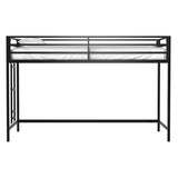 Junior Twin Metal Loft Bunk Bed With Ladder And Guardrails - Reposea - Omega Lifestyles