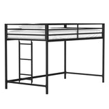Junior Twin Metal Loft Bunk Bed With Ladder And Guardrails - Reposea - Omega Lifestyles