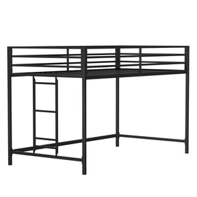 Junior Twin Metal Loft Bunk Bed With Ladder And Guardrails - Omega Lifestyles