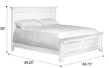 King Coastal White Engineered Wood Panel Bed Frame - Reposea - Omega Lifestyles