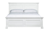 King Coastal White Engineered Wood Panel Bed Frame - Reposea - Omega Lifestyles