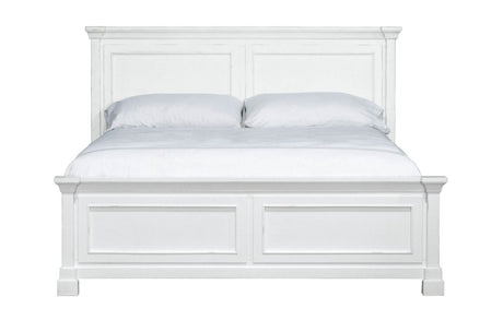 King Coastal White Engineered Wood Panel Bed Frame - Reposea - Omega Lifestyles