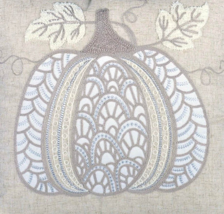 Lace Embroidered Pumpkin 20x20 Inch Throw Pillow - Reposea - Omega Lifestyles