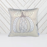 Lace Embroidered Pumpkin 20x20 Inch Throw Pillow - Reposea - Omega Lifestyles