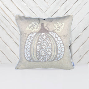 Lace Embroidered Pumpkin 20x20 Inch Throw Pillow - Omega Lifestyles