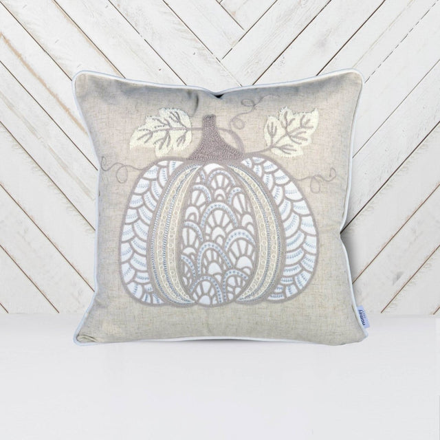 Lace Embroidered Pumpkin 20x20 Inch Throw Pillow - Reposea - Omega Lifestyles