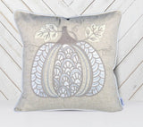 Lace Embroidered Pumpkin 20x20 Inch Throw Pillow - Reposea - Omega Lifestyles