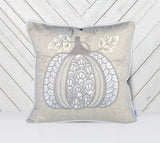 Lace Embroidered Pumpkin 20x20 Inch Throw Pillow - Reposea - Omega Lifestyles