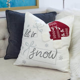 Let It Snow 20x20 Inch Cotton Throw Pillow - Reposea - Omega Lifestyles