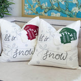 Let It Snow 20x20 Inch Cotton Throw Pillow - Reposea - Omega Lifestyles