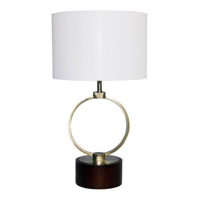 Mid-Century Modern Metal And Wood Table Lamp - Omega Lifestyles