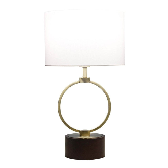 Mid-Century Modern Metal And Wood Table Lamp - Omega Lifestyles