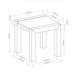 Modern Beige Marble Top Square End Table - Omega Lifestyles