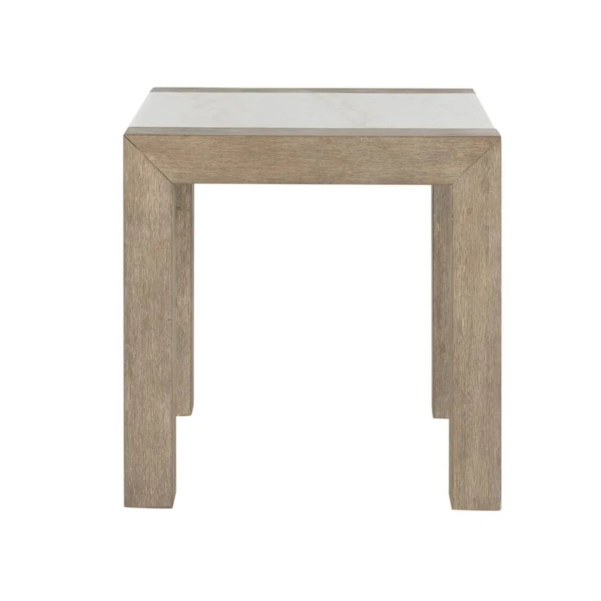 Modern Beige Marble Top Square End Table - Omega Lifestyles