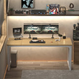 Natural MDF 70-Inch Large Legroom Office Computer Desk - Omega Lifestyles