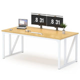 Natural MDF 70-Inch Large Legroom Office Computer Desk - Omega Lifestyles