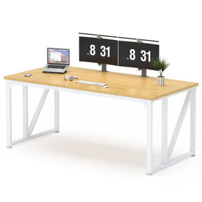 Natural MDF 70-Inch Large Legroom Office Computer Desk - Omega Lifestyles