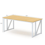 Natural MDF 70-Inch Large Legroom Office Computer Desk - Omega Lifestyles