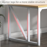 Natural MDF 70-Inch Large Legroom Office Computer Desk - Omega Lifestyles