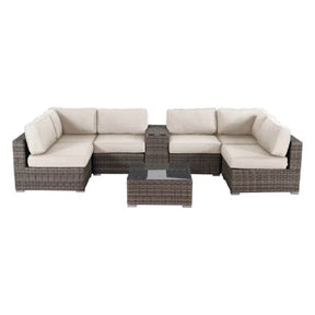 Outdoor Fully Assembled Wicker 4-Person Seating Group - Omega Lifestyles