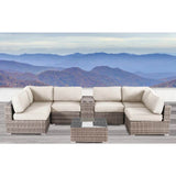 Outdoor Fully Assembled Wicker 4 - Person Seating Group - Reposea - Omega Lifestyles