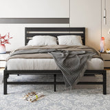 Queen Metal Platform Bed Frame With Storage - Reposea - Omega Lifestyles