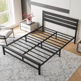 Queen Metal Platform Bed Frame With Storage - Reposea - Omega Lifestyles