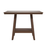 Transitional Walnut Brown Engineered Wood Square Accent Table - Reposea - Omega Lifestyles