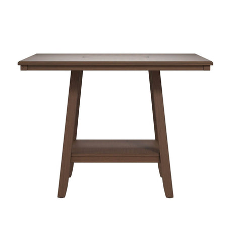 Transitional Walnut Brown Engineered Wood Square Accent Table - Reposea - Omega Lifestyles