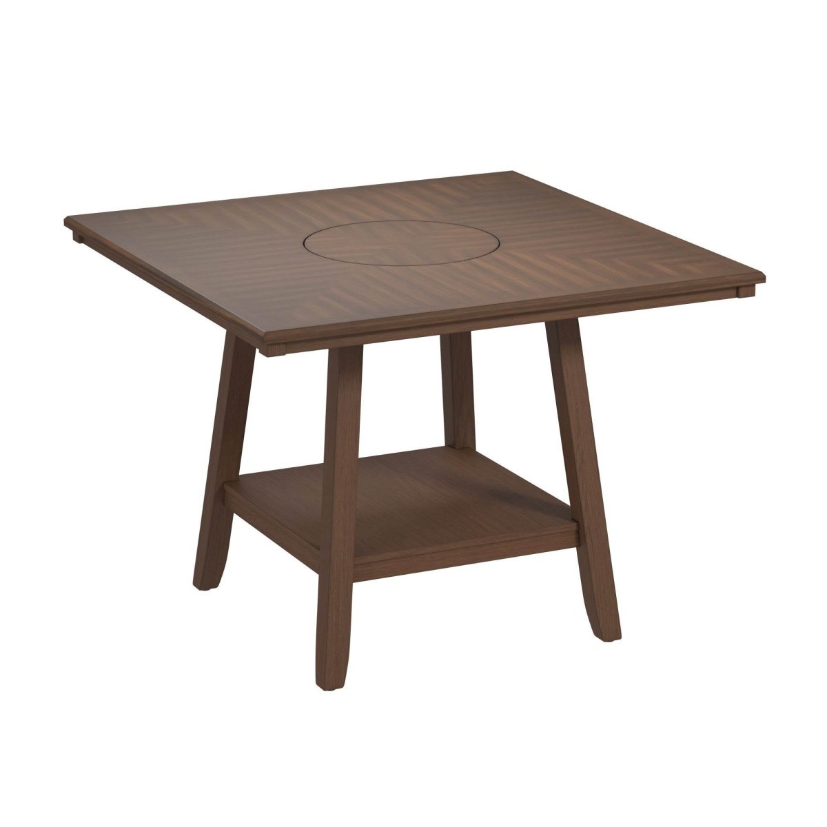 Transitional Walnut Brown Engineered Wood Square Accent Table - Reposea - Omega Lifestyles