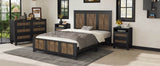 4-Piece Farmhouse Platform Bed Set With Storage - Omega Lifestyles