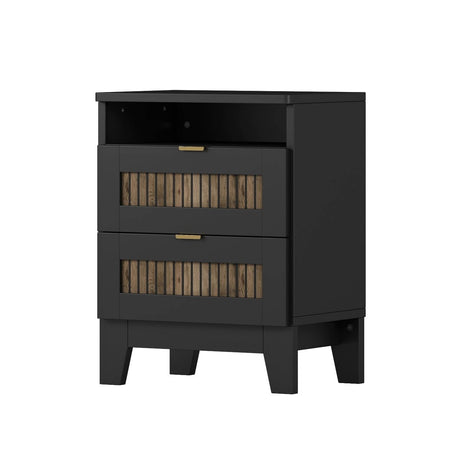 4-Piece Farmhouse Platform Bed Set With Storage - Omega Lifestyles