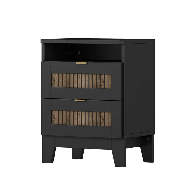 4-Piece Farmhouse Platform Bed Set With Storage - Omega Lifestyles