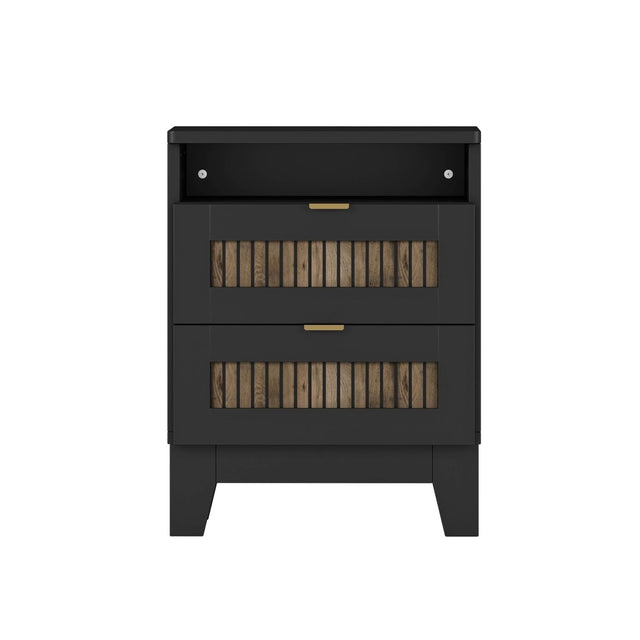 4-Piece Farmhouse Platform Bed Set With Storage - Omega Lifestyles