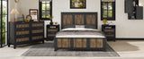 4-Piece Farmhouse Platform Bed Set With Storage - Omega Lifestyles