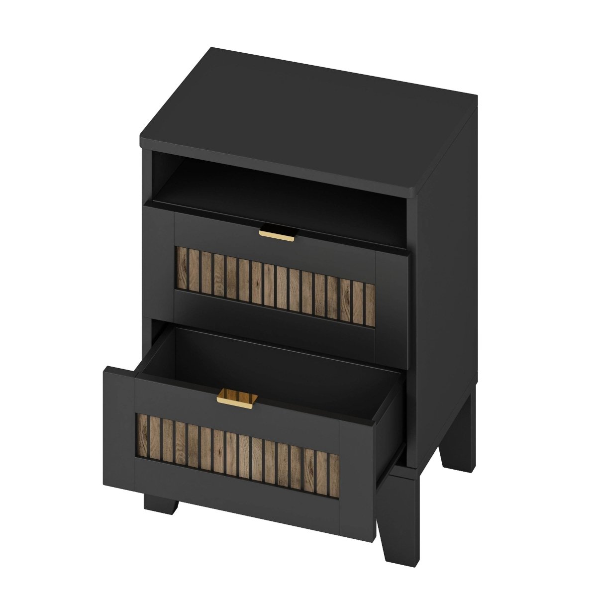 4-Piece Farmhouse Platform Bed Set With Storage - Omega Lifestyles