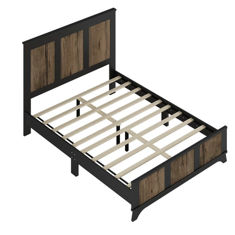 4-Piece Farmhouse Platform Bed Set With Storage - Omega Lifestyles