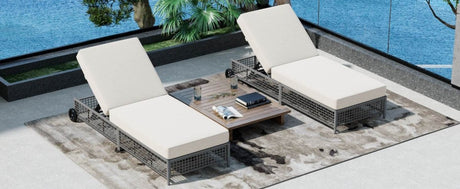 Adjustable 5-Position Backrest Outdoor Rattan Lounge Chair - Sleep Galleria