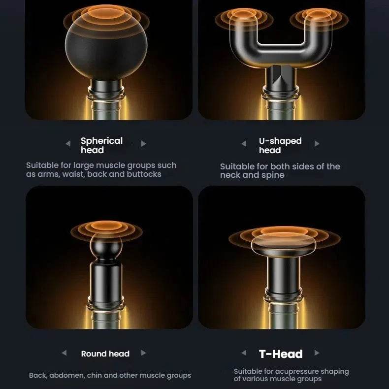 Massage Gun with LCD Touch Screen for Deep Muscle Recovery - Omega Lifestyles