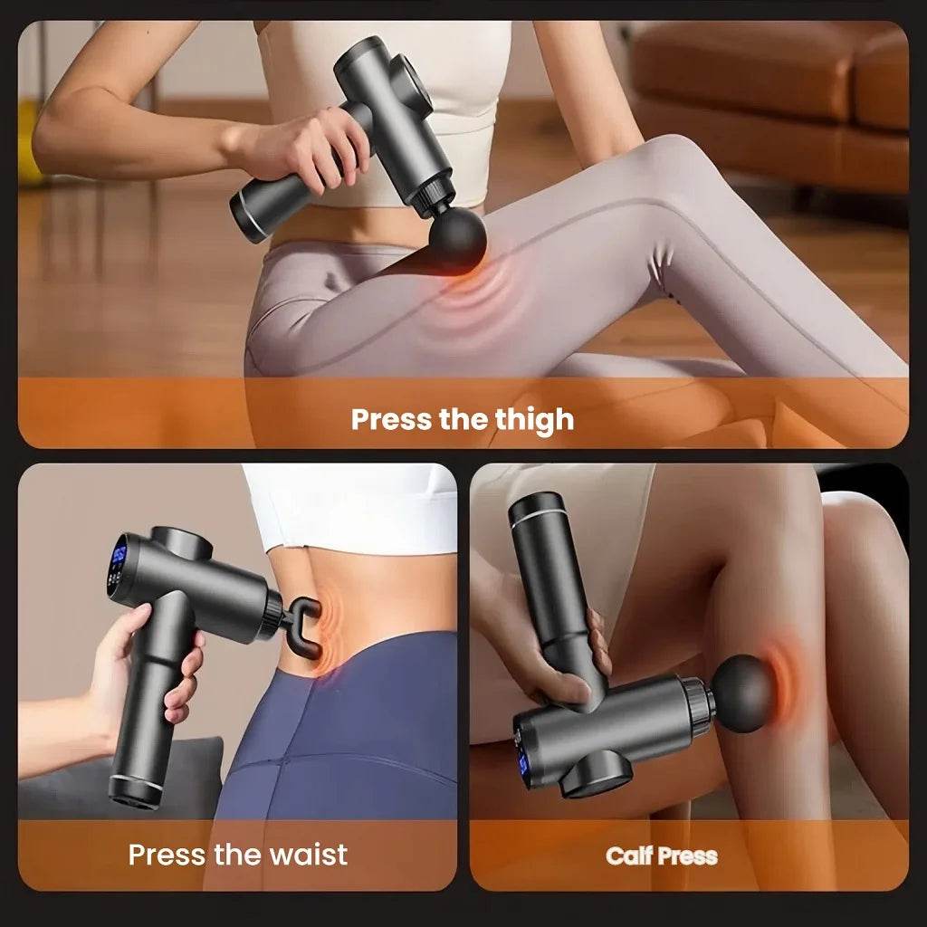 Massage Gun with LCD Touch Screen for Deep Muscle Recovery - Omega Lifestyles