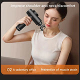 Massage Gun with LCD Touch Screen for Deep Muscle Recovery - Omega Lifestyles