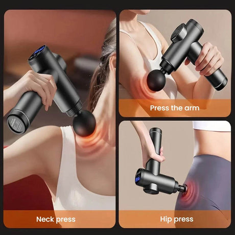 Massage Gun with LCD Touch Screen for Deep Muscle Recovery - Omega Lifestyles