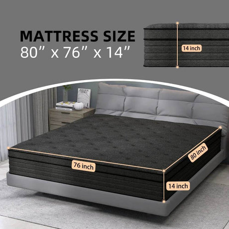 Medium Hybrid 14-Inch Gel-Infused Euro Top Mattress - Omega Lifestyles