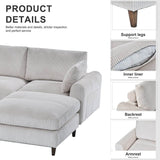 Mid-Century Modern Corduroy Modular Sectional Sofa - Sleep Galleria
