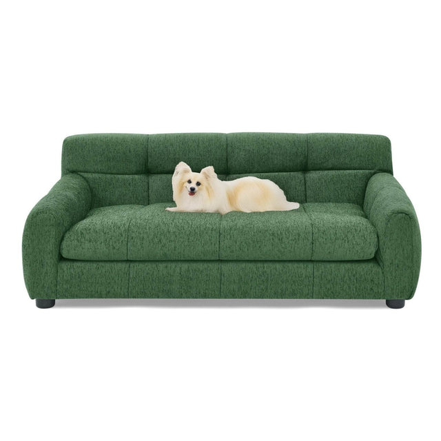 Modern Linen Upholstered Pet Sofa With Backrest - Omega Lifestyles